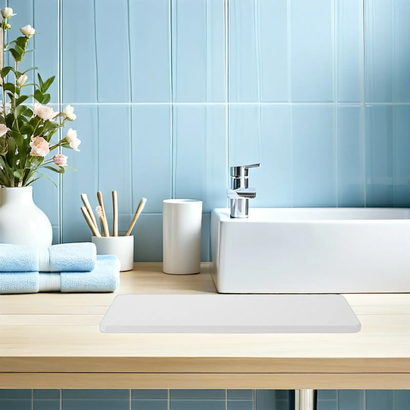 2Pcs Diatomaceous Earth Absorbent Bath Mat Non-Slip Quick Drying Stone Sink Mat for Bathroom Vanity Kitchen Counter Slim Long
2Pcs Diatomaceous Earth Absorbent Bath Mat Non-Slip Quick Drying Stone Sink Mat for Bathroom Vanity Kitchen Counter Slim Long