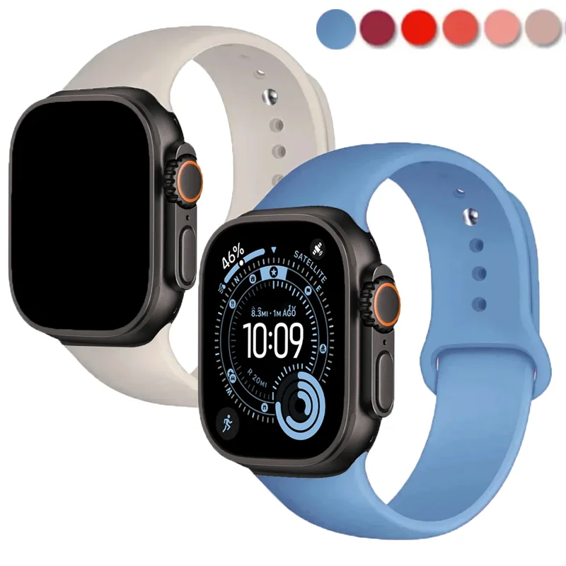 Sport Strap For Apple Watch Ultra 3/2 band 49mm 46mm 45mm 40mm 44 mm Silicone bracelet iwatch series 11 10 9 8 7 6 5 4 SE 42mm
Sport Strap For Apple Watch Ultra 3/2 band 49mm 46mm 45mm 40mm 44 mm Silicone bracelet iwatch series 11 10 9 8 7 6 5 4 SE 42mm