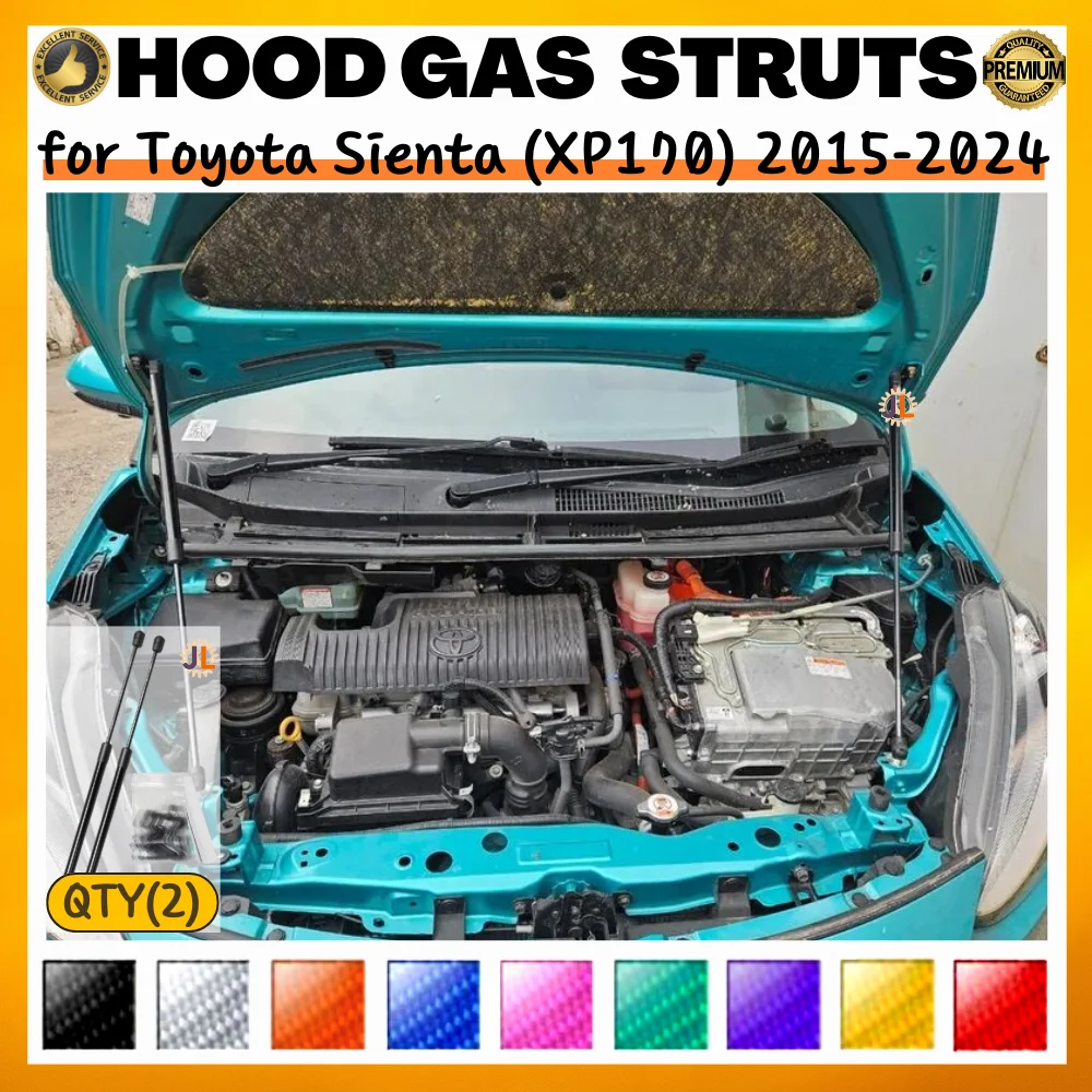 Qty(2) Hood Struts for Toyota Sienta (XP170) 2015-2024 Front Bonnet Modify Gas Springs Shock Absorbers Lift Supports Dampers
Qty(2) Hood Struts for Toyota Sienta (XP170) 2015-2024 Front Bonnet Modify Gas Springs Shock Absorbers Lift Supports Dampers