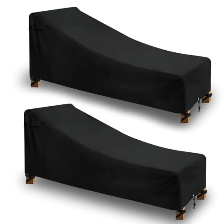 Waterproof Outdoor Chaise Lounge Covers for Patio Furniture 2 Pack, 600 D Durable Lounge Chair Cover with Tape Sealed Seam, 80L
Waterproof Outdoor Chaise Lounge Covers for Patio Furniture 2 Pack, 600 D Durable Lounge Chair Cover with Tape Sealed Seam, 80L