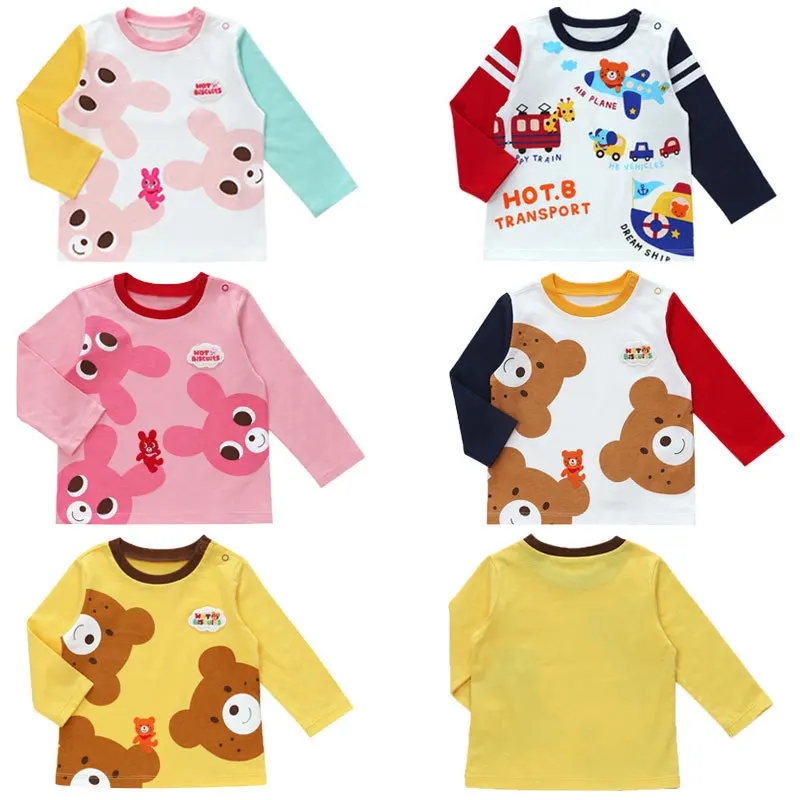 Autumn Boys Long Sleeve T-shirt Girls T-shirts Cartoon Little Bear Rabbit Embroidery Cute Bottom Shirt Kids Clothes Baby Tee
Autumn Boys Long Sleeve T-shirt Girls T-shirts Cartoon Little Bear Rabbit Embroidery Cute Bottom Shirt Kids Clothes Baby Tee