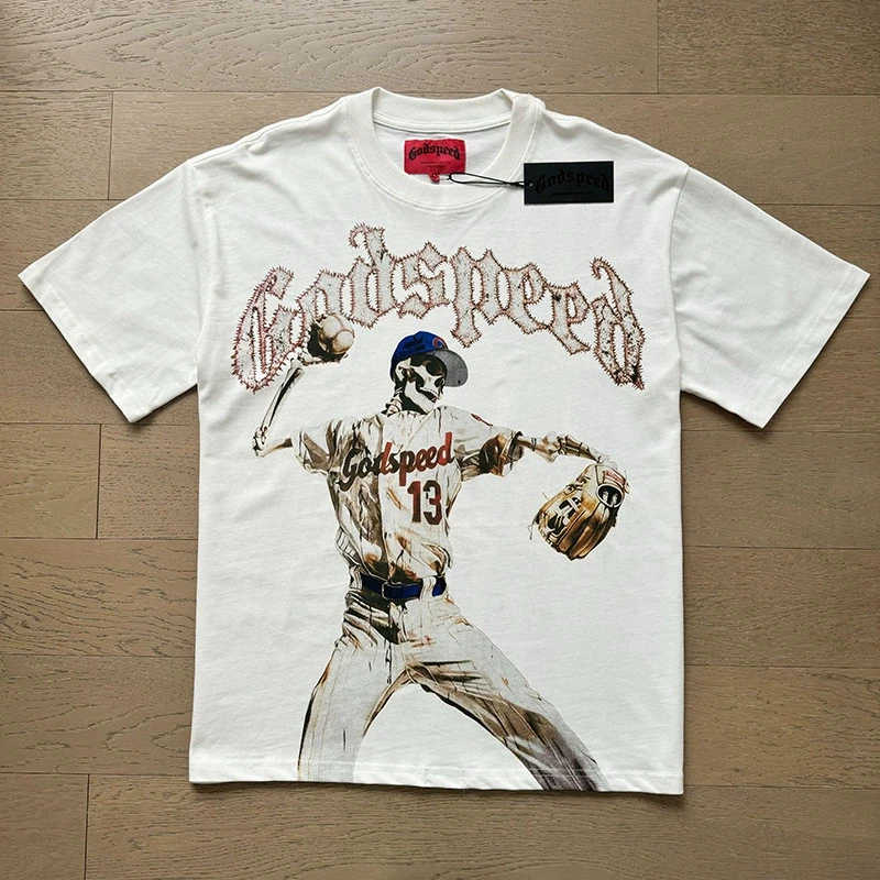2025 New Godspeed T-shirts High Street Hip Hop Graphic Print Short Sleeve American Daily Streetwear GOD SPEED Top Tee
2025 New Godspeed T-shirts High Street Hip Hop Graphic Print Short Sleeve American Daily Streetwear GOD SPEED Top Tee