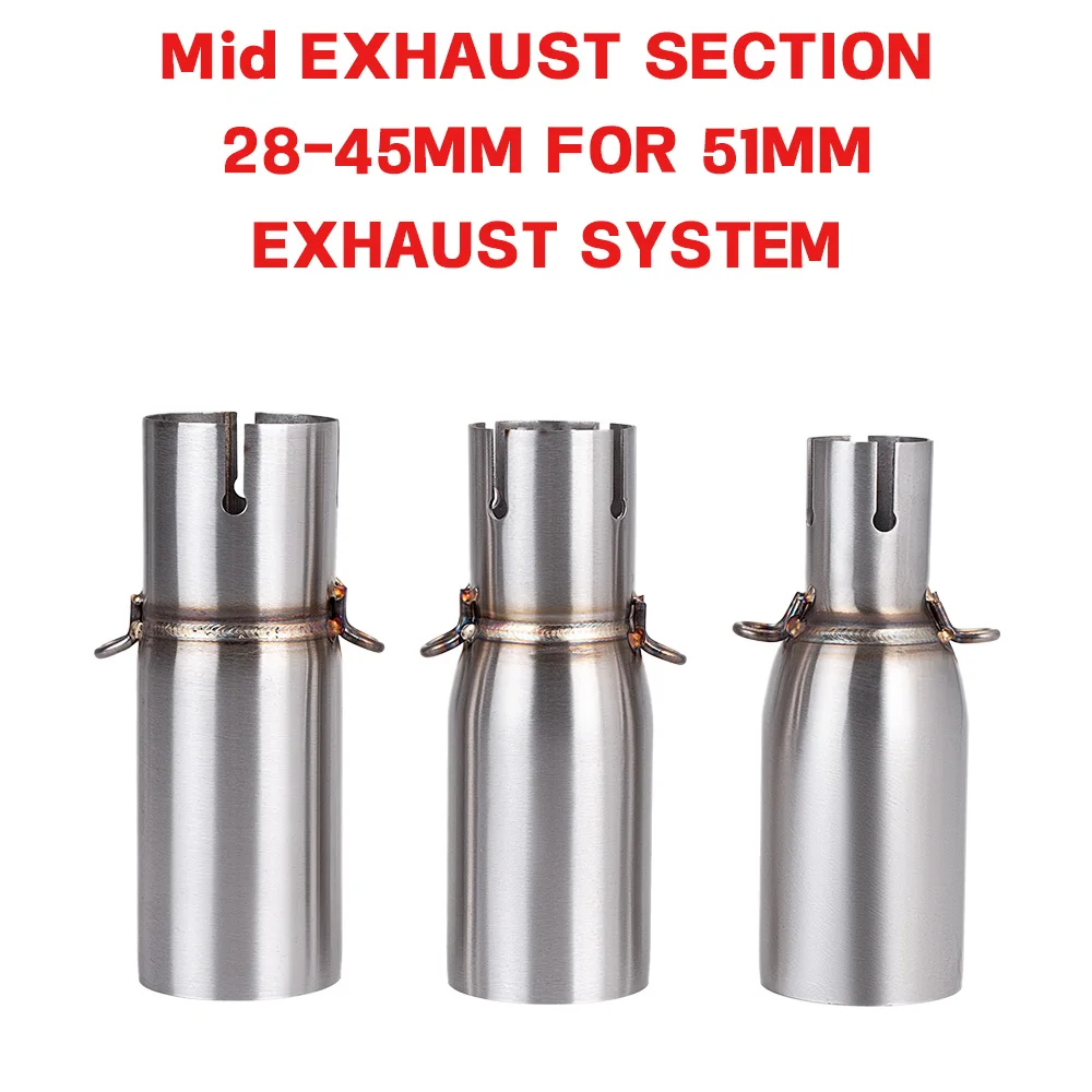 Ninja250 300 KOVE350RR Motorcycle Exhaust Adapter Universal 51mm Middle Tube 28-45mm Connector Stainless Steel Middle
Ninja250 300 KOVE350RR Motorcycle Exhaust Adapter Universal 51mm Middle Tube 28-45mm Connector Stainless Steel Middle