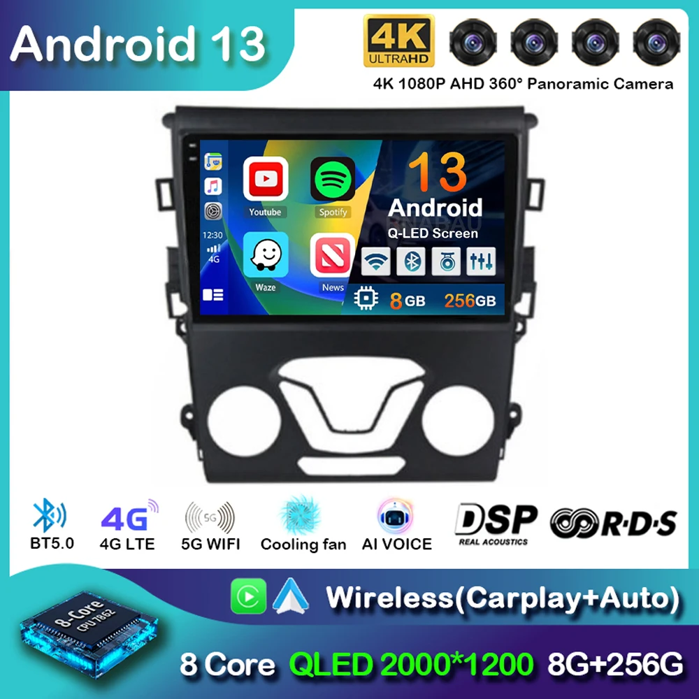 Android 13 Carplay Auto 4G WIFI GPS для Ford Mondeo 5 Fusion 2012-2019 Автомагнитола мультимедийный плеер Видео Стерео головное устройство 2din
Android 13 Carplay Auto 4G WIFI GPS для Ford Mondeo 5 Fusion 2012-2019 Автомагнитола мультимедийный плеер Видео Стерео головное устройство 2din