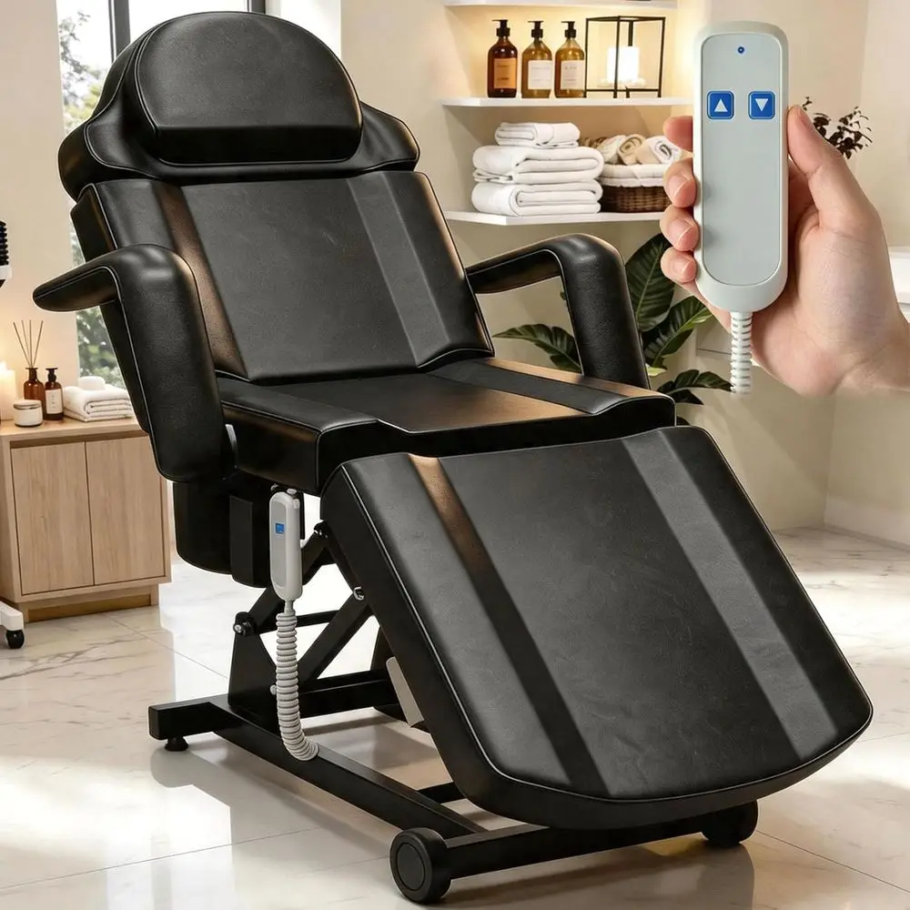 4-Section Adjustable Tattoo Chair for Spa, Beauty, Waxing, and Lashing in Black
4-Section Adjustable Tattoo Chair for Spa, Beauty, Waxing, and Lashing in Black