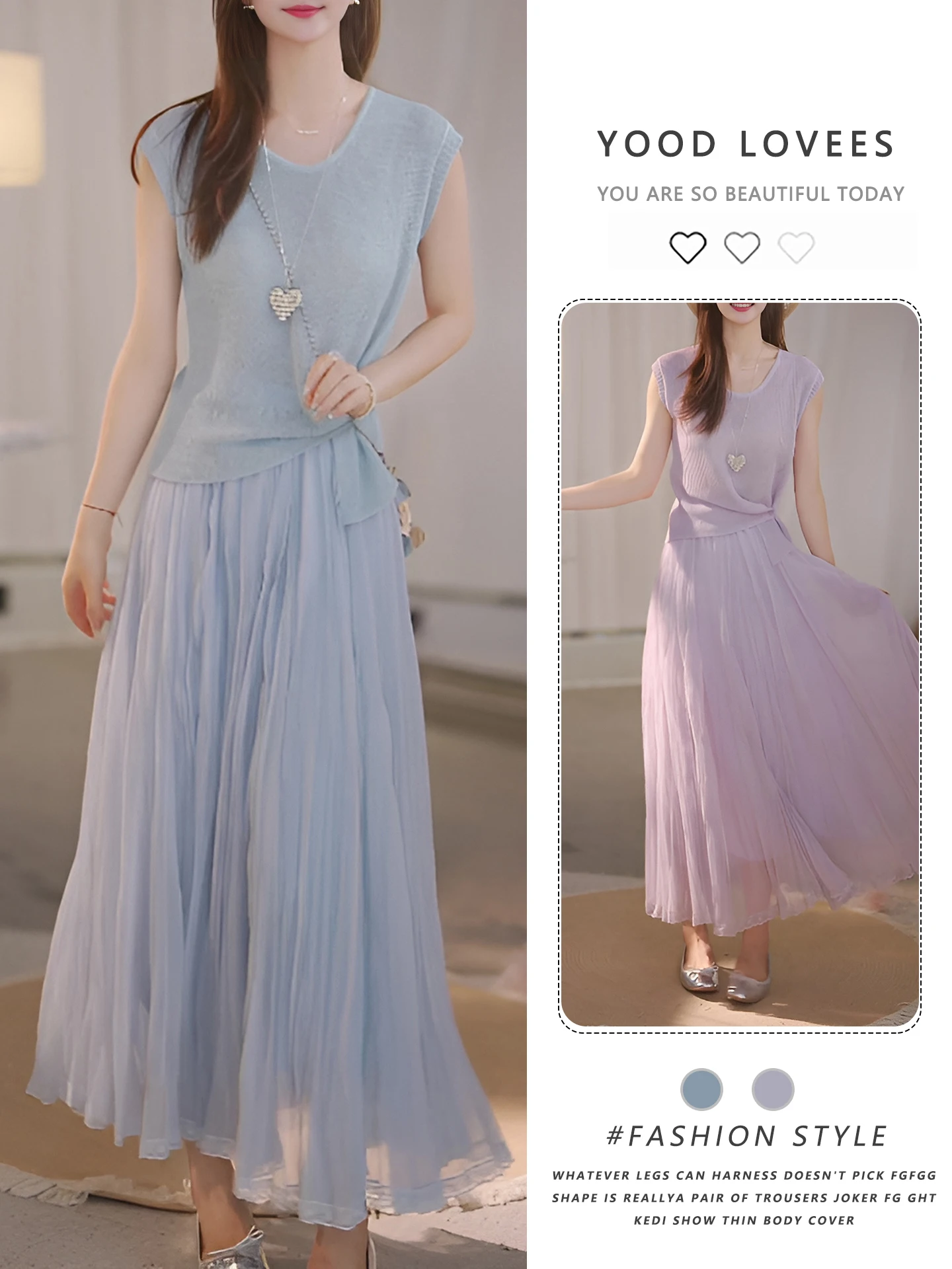 Korean Style Purple Knitted Sweater Women's Mesh Half Skirt Fashionable Set New 2026 Trendy Outfit High Waist Long Skirt
Korean Style Purple Knitted Sweater Women's Mesh Half Skirt Fashionable Set New 2026 Trendy Outfit High Waist Long Skirt