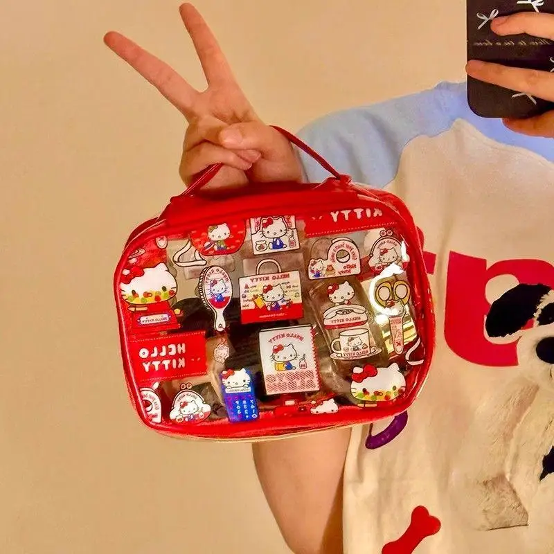 Sanrio милая косметичка Hello Kitty женская портативная Kawaii большая вместительная сумка для хранения студенческая водонепроницаемая сумка для хранения с принтом подарок
Sanrio милая косметичка Hello Kitty женская портативная Kawaii большая вместительная сумка для хранения студенческая водонепроницаемая сумка для хранения с принтом подарок