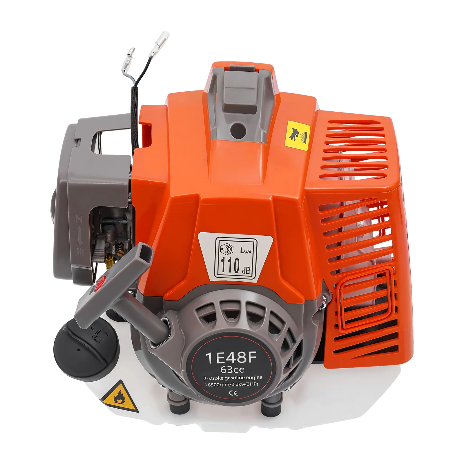 63cc 2 Stroke Gasoline Engine Assembly, 2.2KW 8500RPM Hand Pull Start Single Cylinder Engine with 1L Fuel Tank, Air Cooled Small Gas Motor for Lawn Garden Agricultural Machine
63cc 2 Stroke Gasoline Engine Assembly, 2.2KW 8500RPM Hand Pull Start Single Cylinder Engine with 1L Fuel Tank, Air Cooled Small Gas Motor for Lawn Garden Agricultural Machine