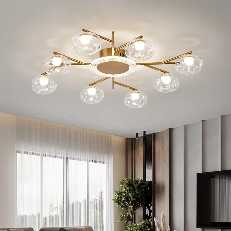 SANDYHA Nordic Crystal Glass LED Ceiling Chandelier Modern Living Room Bedroom Dining Table Lighting Fixtures Decoration
SANDYHA Nordic Crystal Glass LED Ceiling Chandelier Modern Living Room Bedroom Dining Table Lighting Fixtures Decoration