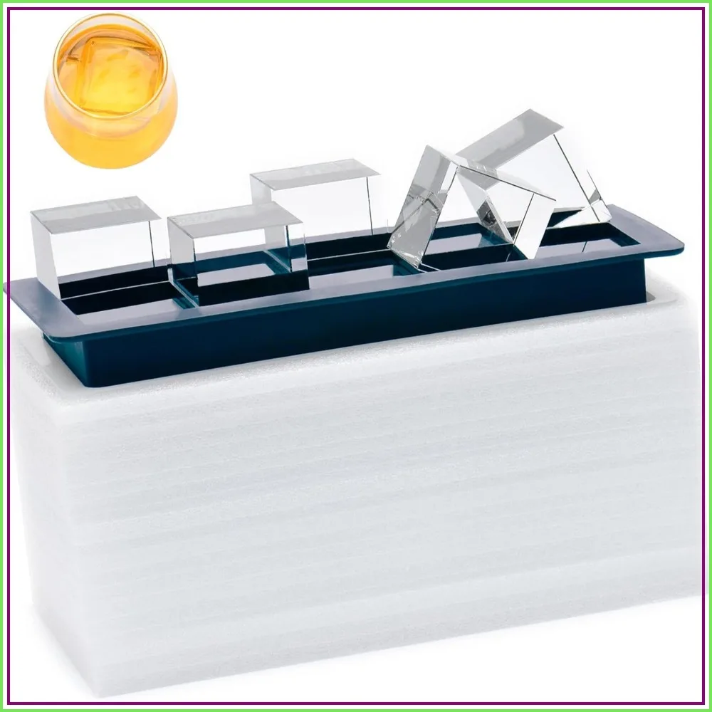 Clear Ice Cube Maker Silicone - 2 Inch Crystal Clear Ice Tray, 10 Large Ice Cubes Mold for Whiskey and Cocktail
Clear Ice Cube Maker Silicone - 2 Inch Crystal Clear Ice Tray, 10 Large Ice Cubes Mold for Whiskey and Cocktail
