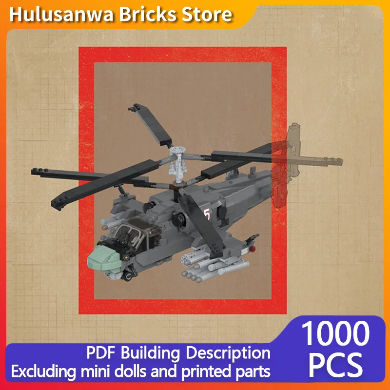 Ka-52 Heavy Helicopter Model MOC Building Bricks War Equipment Modular Technology Gifts Holiday Assemble Children Toys Suit
Ka-52 Heavy Helicopter Model MOC Building Bricks War Equipment Modular Technology Gifts Holiday Assemble Children Toys Suit
