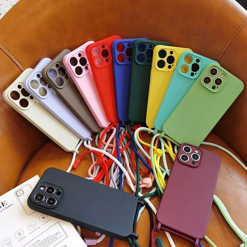 Crossbody Necklace Strap Phone case For iPhone 16 15 14 13 12 11 Pro Max silicone TPU Soft Belt Neck Cord Lanyard Cover
Crossbody Necklace Strap Phone case For iPhone 16 15 14 13 12 11 Pro Max silicone TPU Soft Belt Neck Cord Lanyard Cover