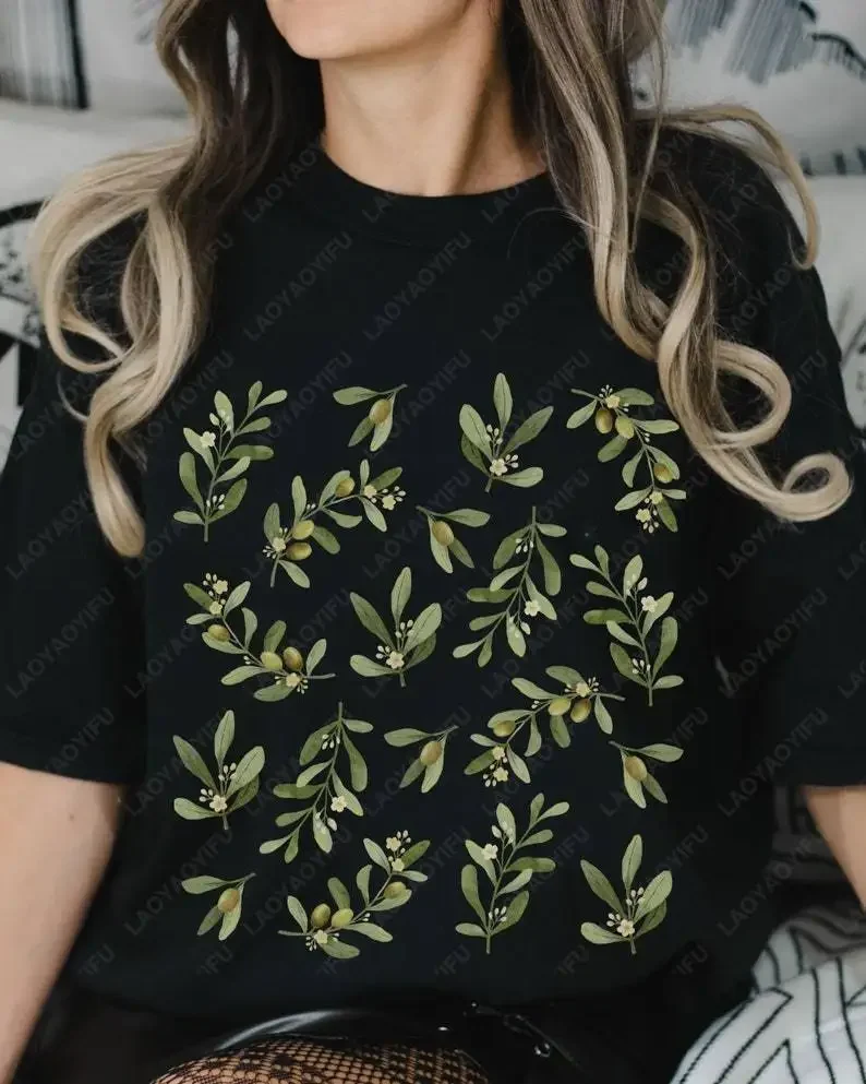 Olive Branch Print Unisex Cotton TShirt Summer Round Neck Casual Wear for All Y2k Top Aesthetic Graphic T Shirts Women Clothing
Olive Branch Print Unisex Cotton TShirt Summer Round Neck Casual Wear for All Y2k Top Aesthetic Graphic T Shirts Women Clothing