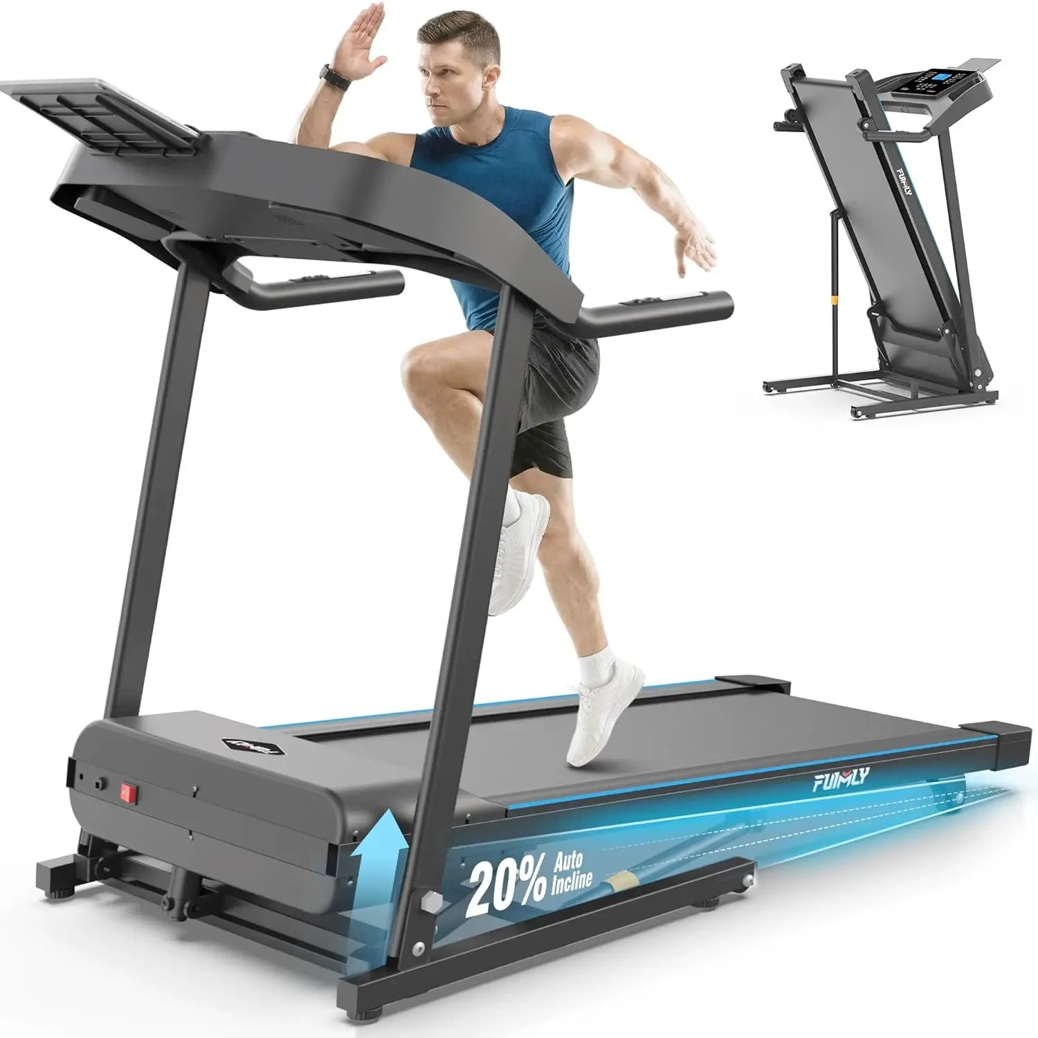 Treadmill with 20% Auto Incline, 4.5HP Heavy Duty Treadmill for Home, 400 lb Weight Capacity Folding Running, Customized
Treadmill with 20% Auto Incline, 4.5HP Heavy Duty Treadmill for Home, 400 lb Weight Capacity Folding Running, Customized