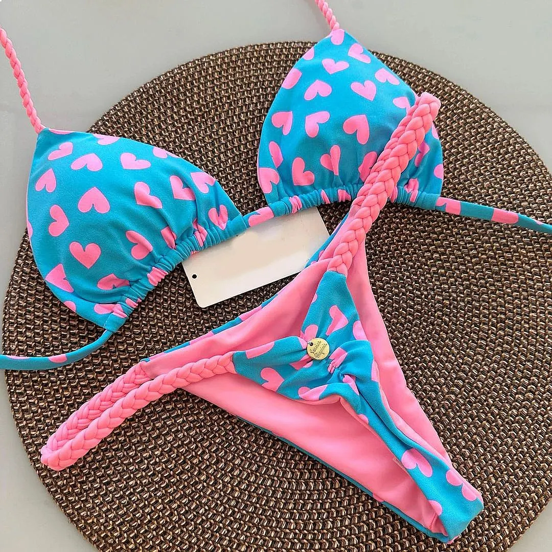 New Women's Bikini Split Print Swimwear Fashion G-String Beach Holiday Summer Sexy
New Women's Bikini Split Print Swimwear Fashion G-String Beach Holiday Summer Sexy