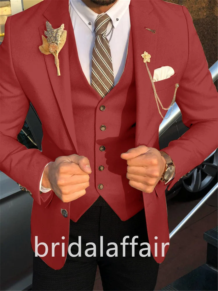 Bridalaffair Jacket+Pants+Vest Fashion Suits For Men Slim Fit Party Casual Male Blazer Formal Occasion
Bridalaffair Jacket+Pants+Vest Fashion Suits For Men Slim Fit Party Casual Male Blazer Formal Occasion