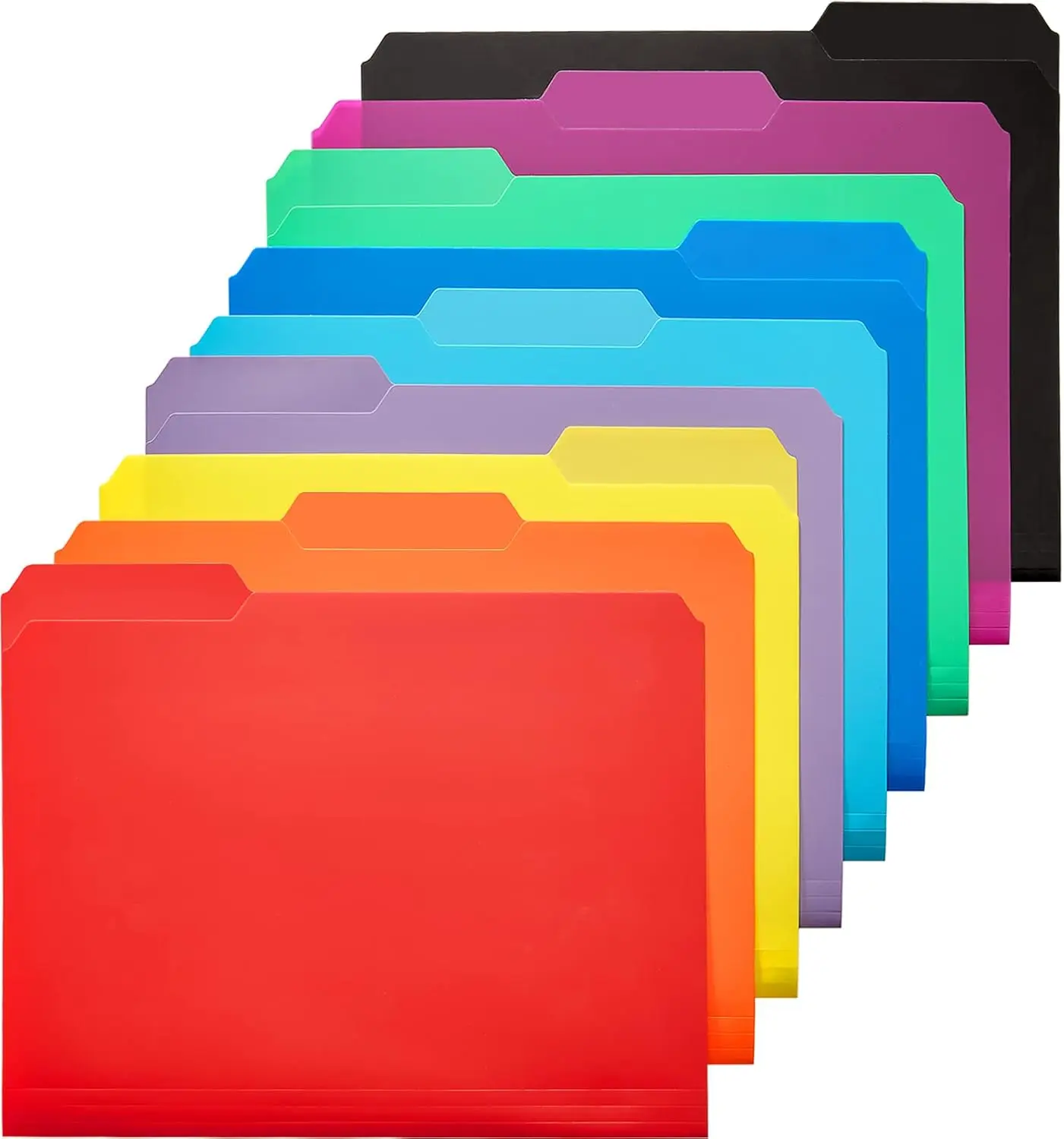 9 Pack Plastic Colored File Folders with Erasable Tabs, Water-Resistant Expandable Organizers for Office School Home
9 Pack Plastic Colored File Folders with Erasable Tabs, Water-Resistant Expandable Organizers for Office School Home