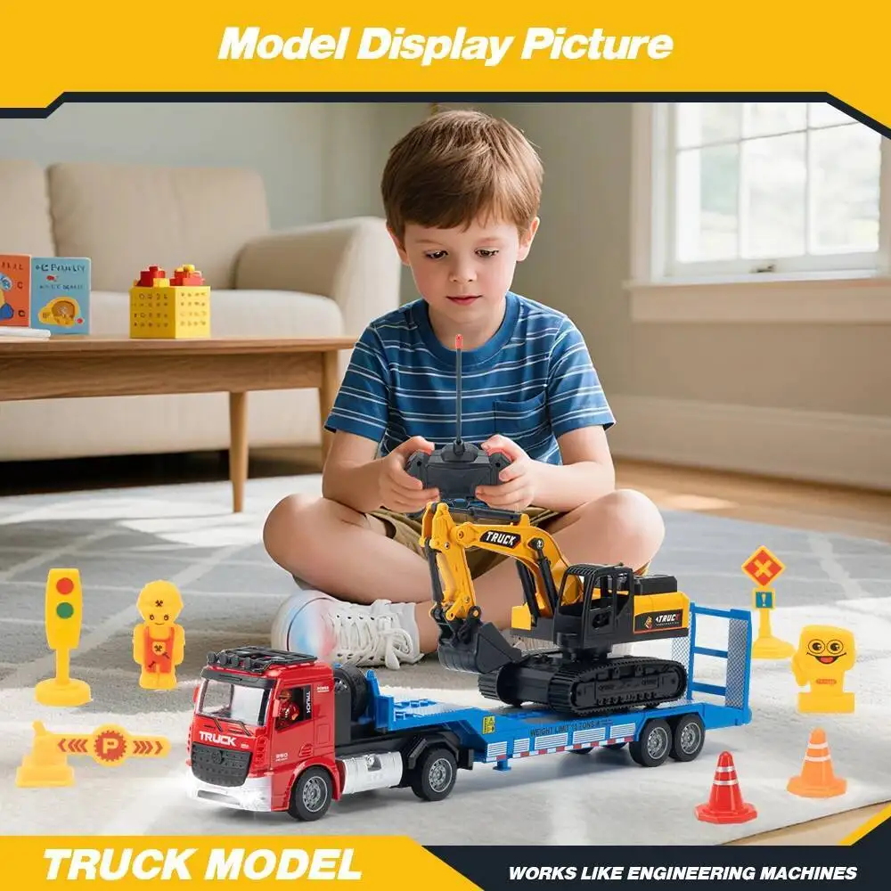 Новый бортовой грузовик с дистанционным управлением, радиоуправляемый автомобиль с инерционным экскаватором, съемный инженерный автомобиль с подсветкой, лучший подарок для детей
Новый бортовой грузовик с дистанционным управлением, радиоуправляемый автомобиль с инерционным экскаватором, съемный инженерный автомобиль с подсветкой, лучший подарок для детей