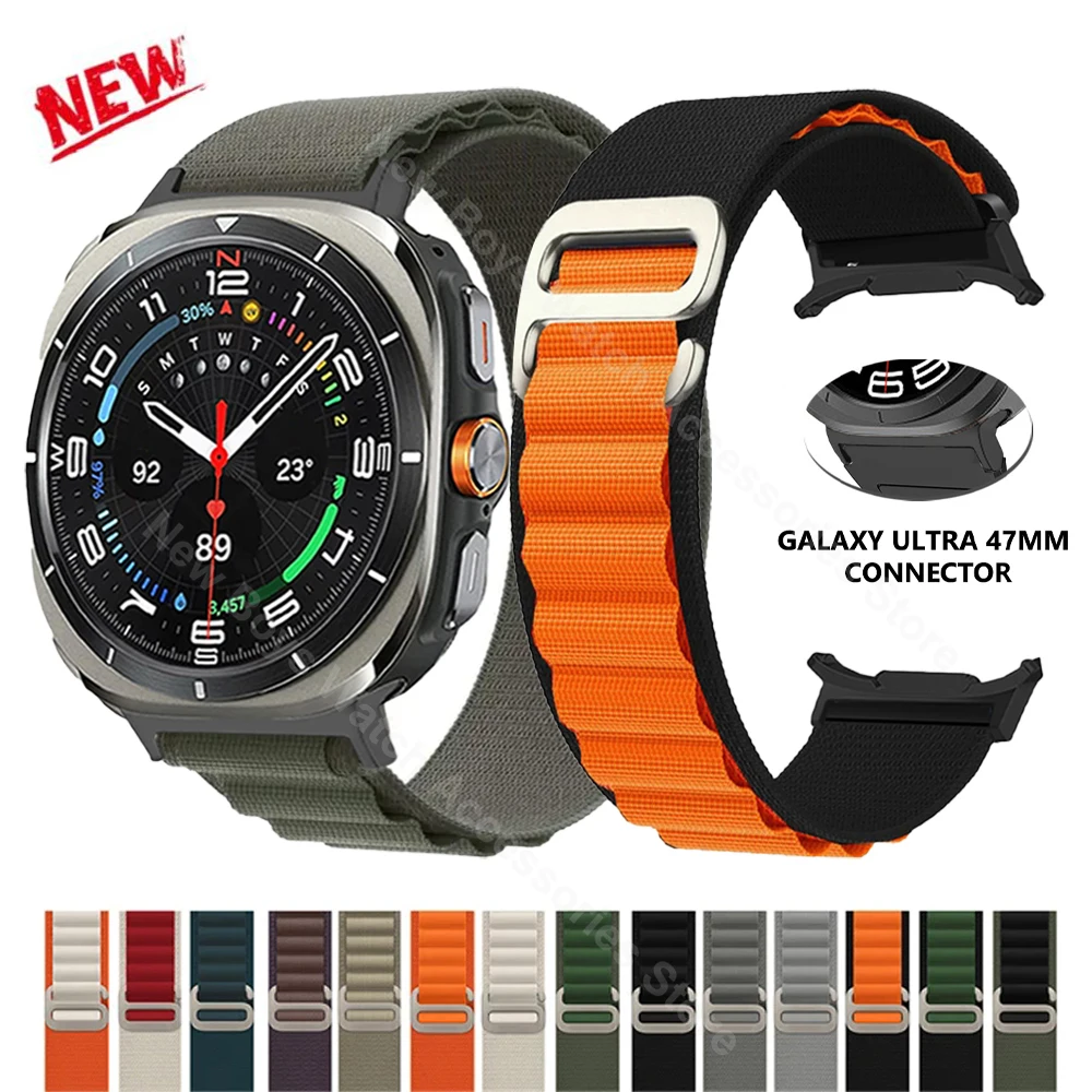 Alpine Nylon Loop Strap for Samsung Galaxy Watch Ultra 47mm Band G-Hook Watchband For galaxy ultra47 Bracelet Correa Accessories
Alpine Nylon Loop Strap for Samsung Galaxy Watch Ultra 47mm Band G-Hook Watchband For galaxy ultra47 Bracelet Correa Accessories