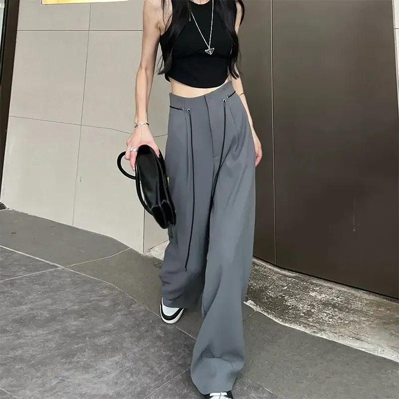 Women's 2023 Summer Commute Solid Color Chiffon Casual Full Length Straight Loose High Waist Zipper Drawstring Wide Leg Pants
Women's 2023 Summer Commute Solid Color Chiffon Casual Full Length Straight Loose High Waist Zipper Drawstring Wide Leg Pants