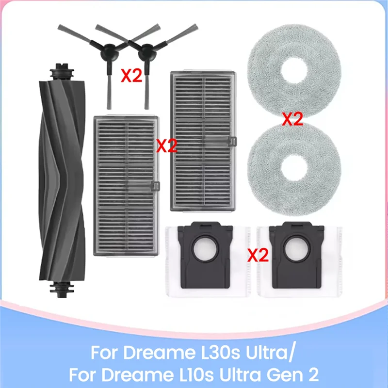 A74G-Main Side Brush Hepa Filter Mop Cloth Dust Bag For Dreame L10s Ultra Gen 2 Dreame L30s Ultra Vacuum Cleaner Accessories Kit
A74G-Main Side Brush Hepa Filter Mop Cloth Dust Bag For Dreame L10s Ultra Gen 2 Dreame L30s Ultra Vacuum Cleaner Accessories Kit