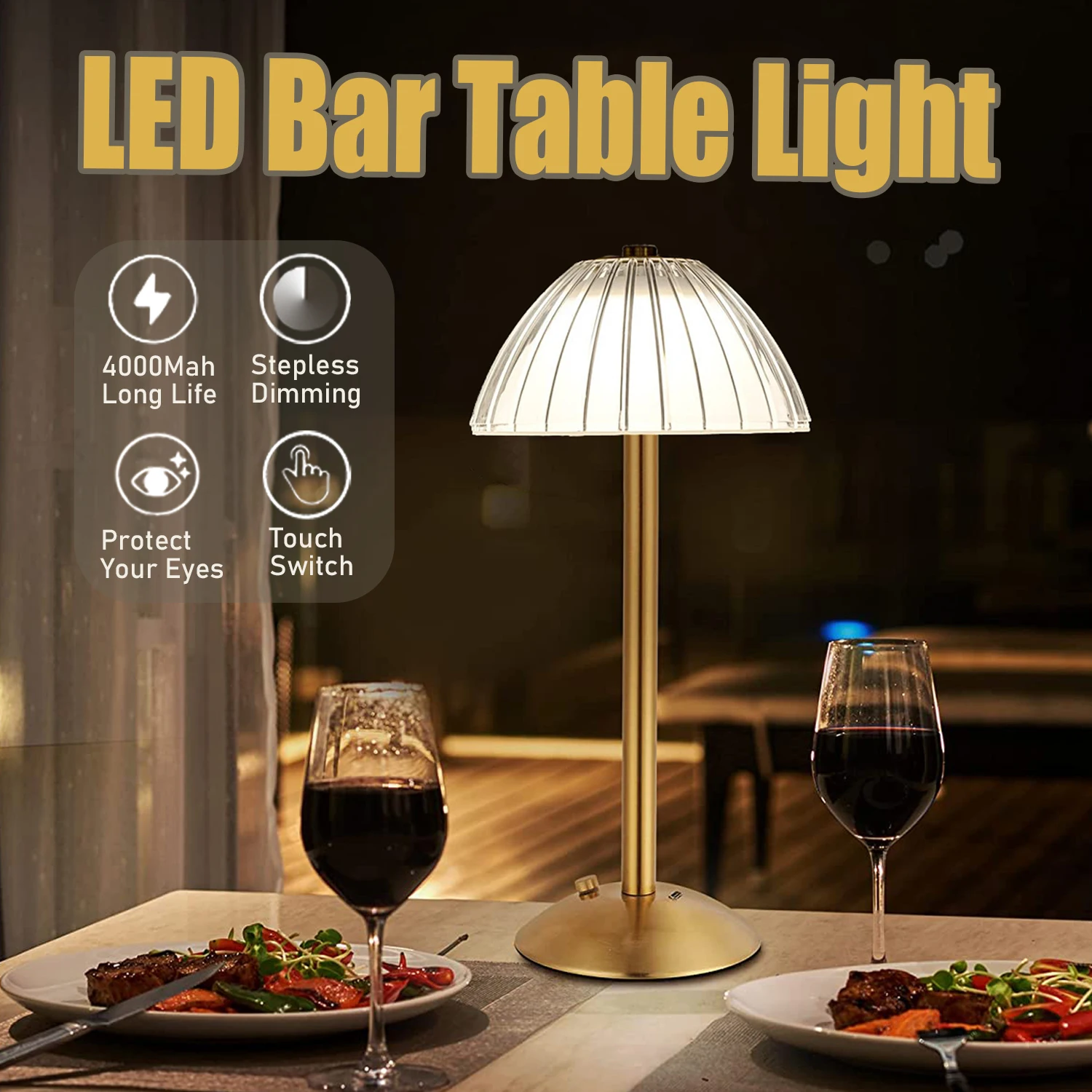 Retro Bar Table Lamp LED Touch Dimming Desk Lamp Rechargeable Wireless Night Light Coffee/Restaurant Decor Atmosphere Lamp
Retro Bar Table Lamp LED Touch Dimming Desk Lamp Rechargeable Wireless Night Light Coffee/Restaurant Decor Atmosphere Lamp