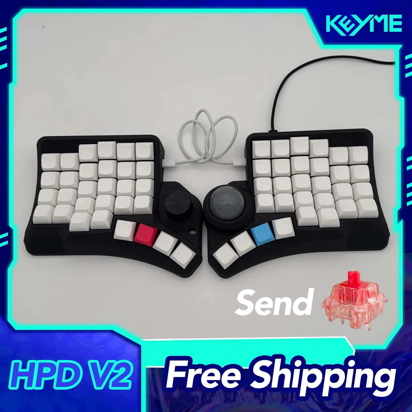 Ergohaven High Plains Drifter HPD V2 Ergonomic Curved Split Mechanical Keyboards Kit Wired With Trackball Hotswap Support VIAL
Ergohaven High Plains Drifter HPD V2 Ergonomic Curved Split Mechanical Keyboards Kit Wired With Trackball Hotswap Support VIAL