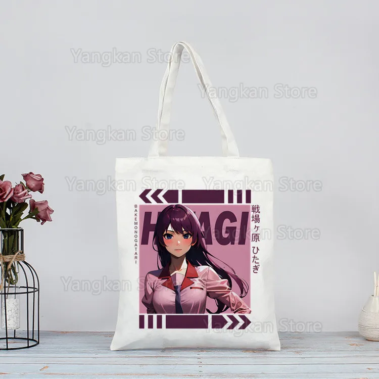 Senjougahara Tote Bag Unisex Canvas Bags Shopping Bags Printed Casual Shoulder Bag Foldable 
Senjougahara Tote Bag Unisex Canvas Bags Shopping Bags Printed Casual Shoulder Bag Foldable