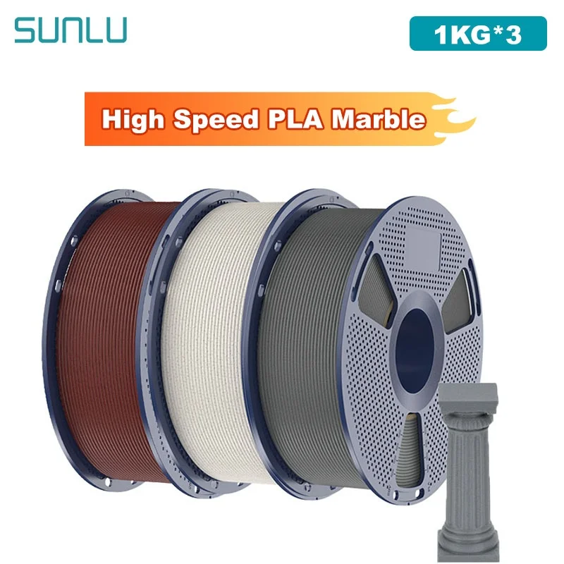SUNLU 3 кг высокоскоростная мраморная нить PLA 1,75 мм +/- 0,02 мм, катушка 1 кг (2,2 фунта) высокоскоростная нить для печати подходит для большинства принтеров FDM
SUNLU 3 кг высокоскоростная мраморная нить PLA 1,75 мм +/- 0,02 мм, катушка 1 кг (2,2 фунта) высокоскоростная нить для печати подходит для большинства принтеров FDM