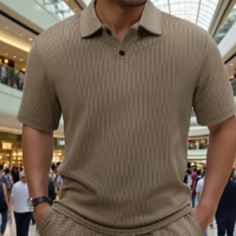 Men's Clothing Summer European American Jacquard Cloth Men Casual Sports Thin Lapel Polo Shirt Short-Sleeved Fabric Breathable
Men's Clothing Summer European American Jacquard Cloth Men Casual Sports Thin Lapel Polo Shirt Short-Sleeved Fabric Breathable