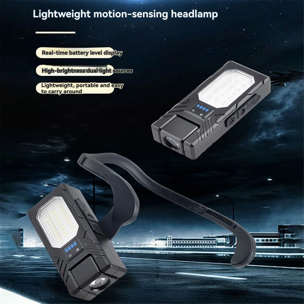 Ear Clip Headlamp Rechargeable LED Headlight Waterproof Head Flashlight for Outdoor Fishing Hiking Running Cycling 
Ear Clip Headlamp Rechargeable LED Headlight Waterproof Head Flashlight for Outdoor Fishing Hiking Running Cycling