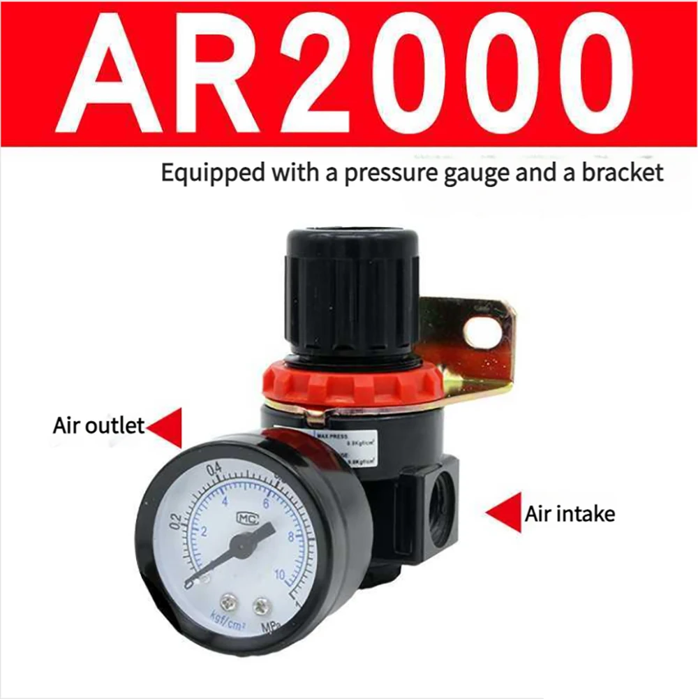 AR2000 BR3000 G1/4'' 6mm 8mm 10mm 12mmAir Control Compressor Pressure Relief Regulator Valve with Fitting
AR2000 BR3000 G1/4'' 6mm 8mm 10mm 12mmAir Control Compressor Pressure Relief Regulator Valve with Fitting
