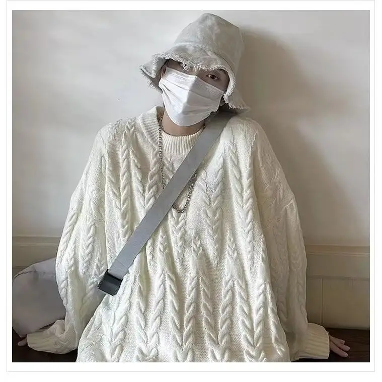 Loose Knitted Sweater round Ne Men Women Couple Sle Korean Design Lazy Hong Kong Sle Polyester Fiber Winter Coat
Loose Knitted Sweater round Ne Men Women Couple Sle Korean Design Lazy Hong Kong Sle Polyester Fiber Winter Coat