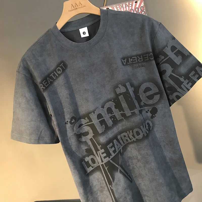 Personalized printed T-shirt for men 2025 new trendy round neck short sleeved casual versatile summer clothes
Personalized printed T-shirt for men 2025 new trendy round neck short sleeved casual versatile summer clothes