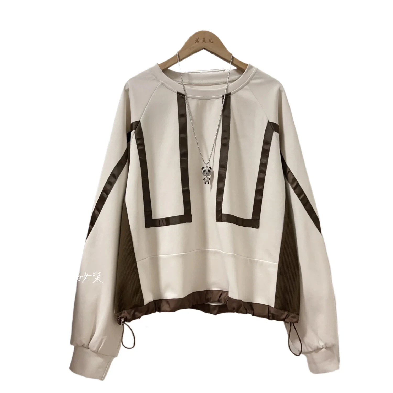 Loose blocked women's long sleeve sweatshirt simple daily wear tops
Loose blocked women's long sleeve sweatshirt simple daily wear tops
