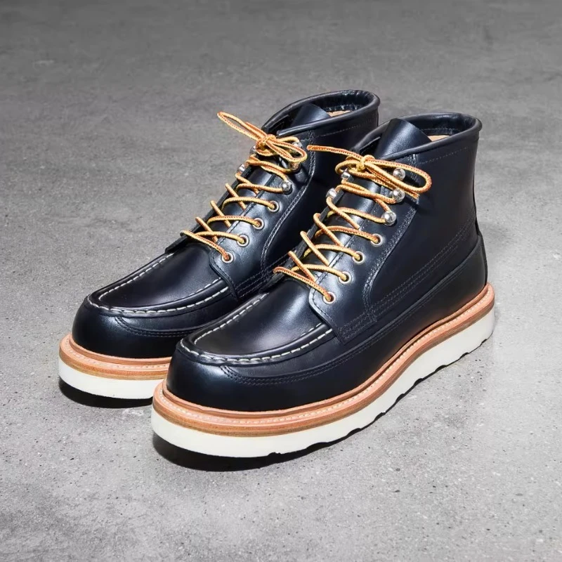 Luxury Vintage Men Ankle Boots Cow Leather Comfortable Lace-Up Motorcycle Boots Outdoor Walking Work Safety Shoes
Luxury Vintage Men Ankle Boots Cow Leather Comfortable Lace-Up Motorcycle Boots Outdoor Walking Work Safety Shoes