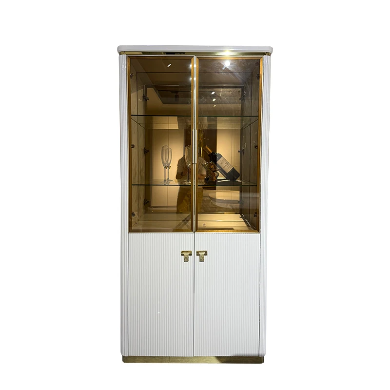 Simple design white glass display wine rack dining room furniture modern luxury living room wooden home bar wine cabinet
Simple design white glass display wine rack dining room furniture modern luxury living room wooden home bar wine cabinet