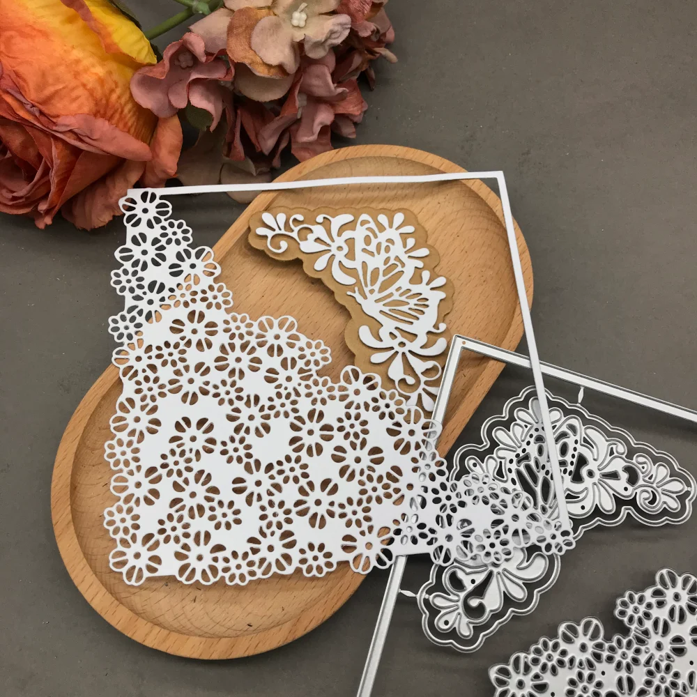 1pcs metal cutting dies cut die mold Flower-shaped Corner Frame Scrapbook paper craft blade punch stencils dies
1pcs metal cutting dies cut die mold Flower-shaped Corner Frame Scrapbook paper craft blade punch stencils dies