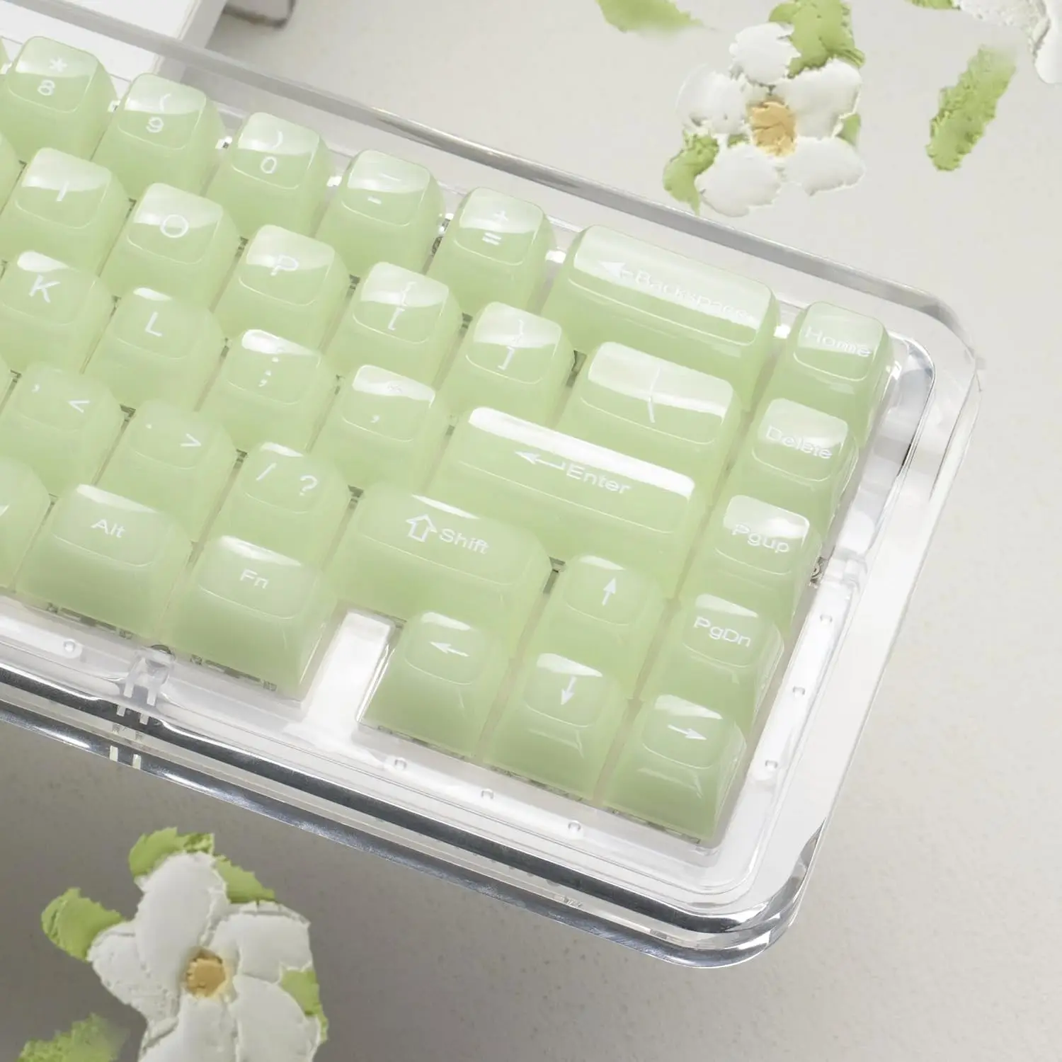 Клавиатурные колпачки Jelly - керамические колпачки в стиле прозрачного кремового матча-зеленого цвета, прозрачные, настраиваемые, для клавиатур 60, 65, 75, 100% форм-фактора
Клавиатурные колпачки Jelly - керамические колпачки в стиле прозрачного кремового матча-зеленого цвета, прозрачные, настраиваемые, для клавиатур 60, 65, 75, 100% форм-фактора