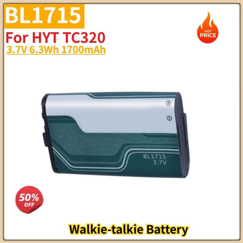 High Quality BL1715 Battery 3.7V 6.3Wh 1700mAh for HYT TC320 Walkie-talkie High Quality Replacement Battery
High Quality BL1715 Battery 3.7V 6.3Wh 1700mAh for HYT TC320 Walkie-talkie High Quality Replacement Battery