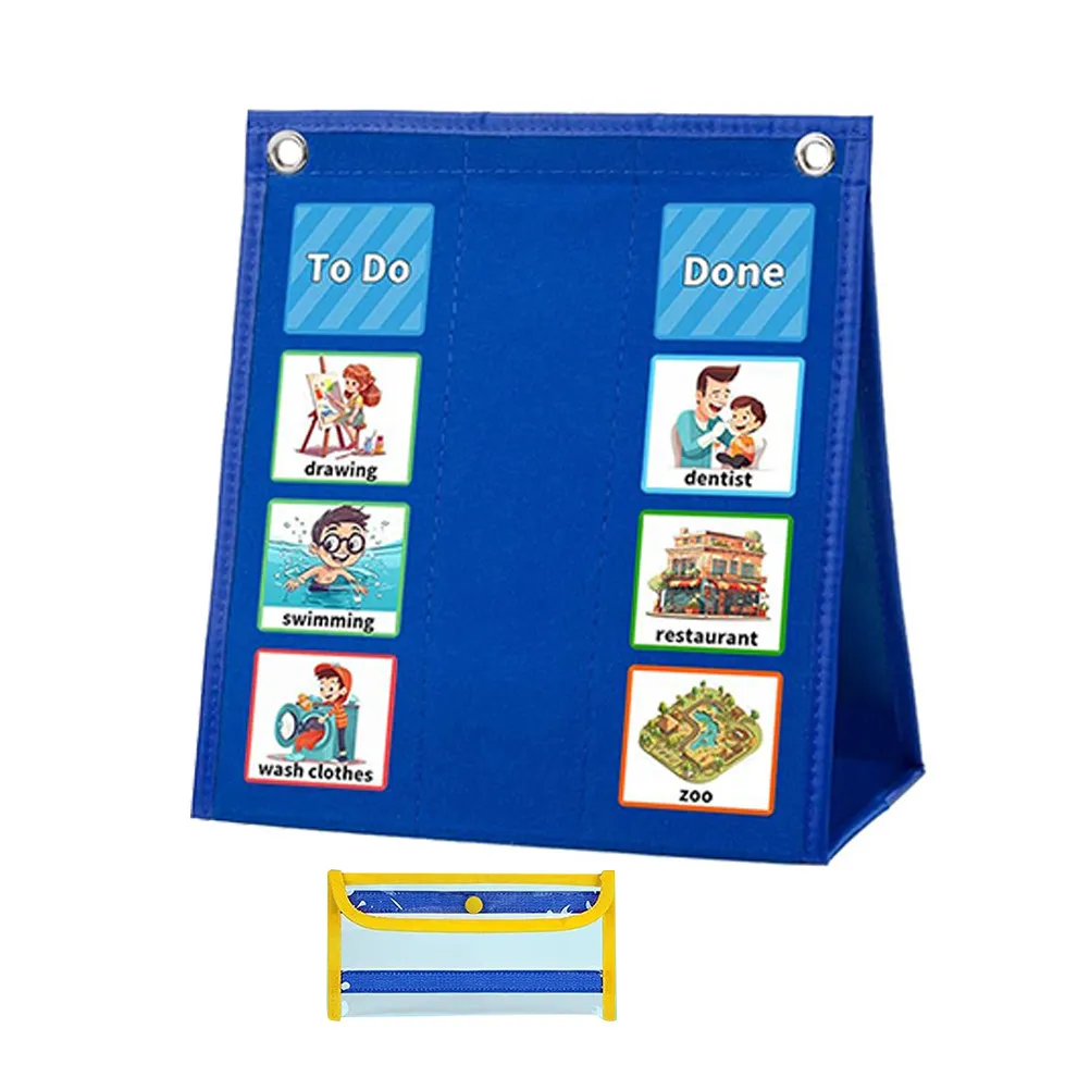 1Set Hanging Visual Schedule Pocket Chart Dual Daily Routine Chore Chart for Home School Classroom Responsibility
1Set Hanging Visual Schedule Pocket Chart Dual Daily Routine Chore Chart for Home School Classroom Responsibility