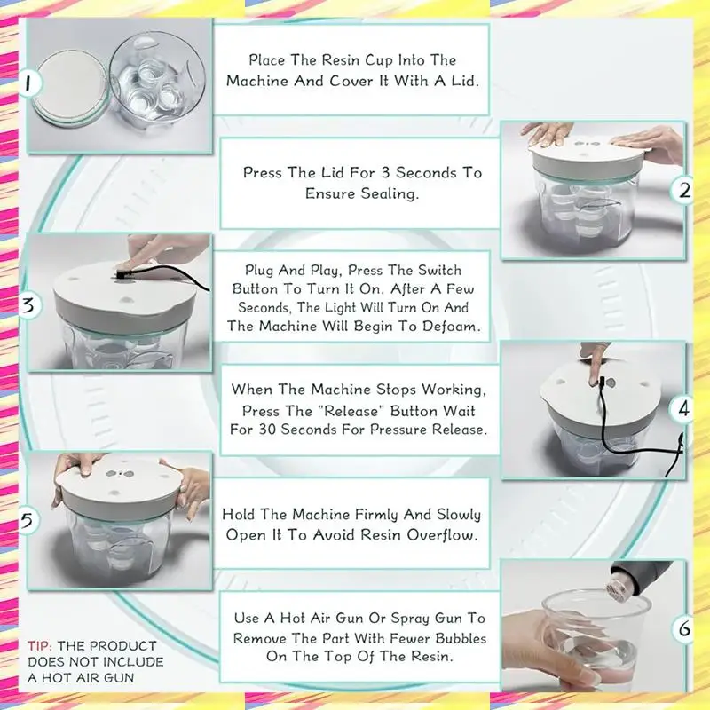ABJJ 2L Vacuum Chamber For Resin, 95 Kpa Bubble Remover With Timer, Suitable For Molds, US Plug
ABJJ 2L Vacuum Chamber For Resin, 95 Kpa Bubble Remover With Timer, Suitable For Molds, US Plug