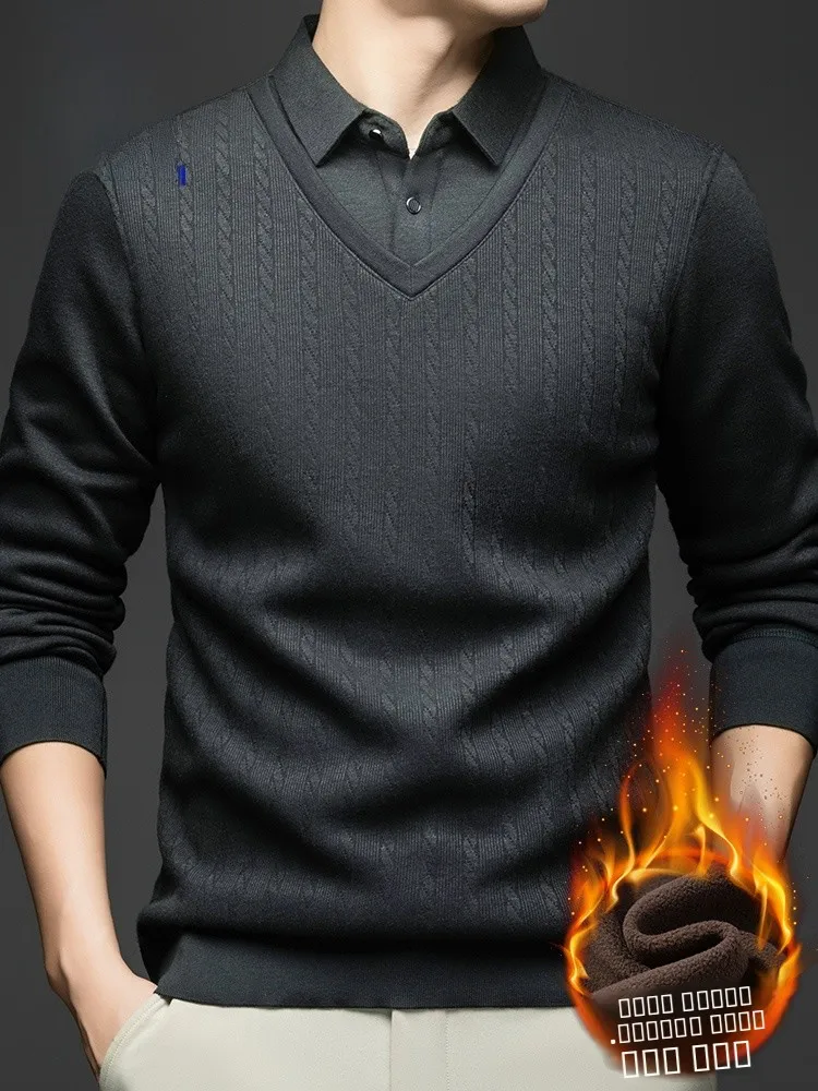 Rn Men's Fce Lined Knitted irt Thi Warm Faion Urban Sle Winter Basic Casual Long Sve Color Top
Rn Men's Fce Lined Knitted irt Thi Warm Faion Urban Sle Winter Basic Casual Long Sve Color Top