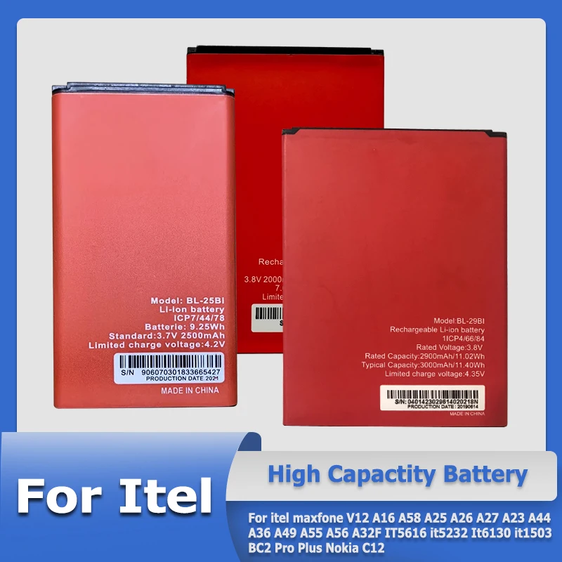 Аккумулятор для itel maxfone V12 A16 A26 A27 A23 A44 A36 A49 A55 A56 A58 A25 A32F IT5616 it5232 It6130 it1503 BC2 Pro Plus Nokia C12
Аккумулятор для itel maxfone V12 A16 A26 A27 A23 A44 A36 A49 A55 A56 A58 A25 A32F IT5616 it5232 It6130 it1503 BC2 Pro Plus Nokia C12