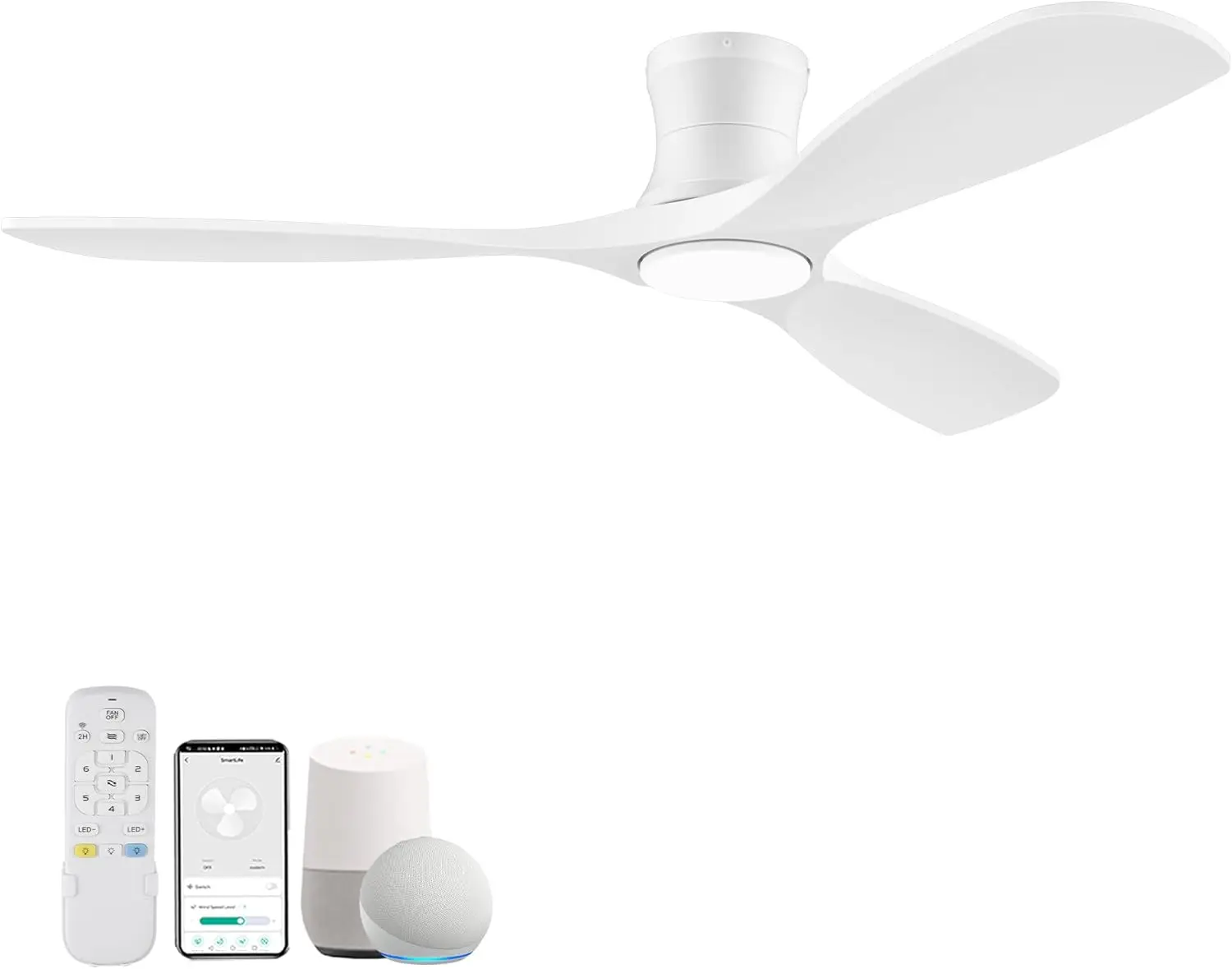 52" Wood Smart Flush Mount Ceiling Fans with Lights and Remote,Quiet DC Motor,Outdoor Indoor Ultra Low Profile Ceiling Fan
52" Wood Smart Flush Mount Ceiling Fans with Lights and Remote,Quiet DC Motor,Outdoor Indoor Ultra Low Profile Ceiling Fan