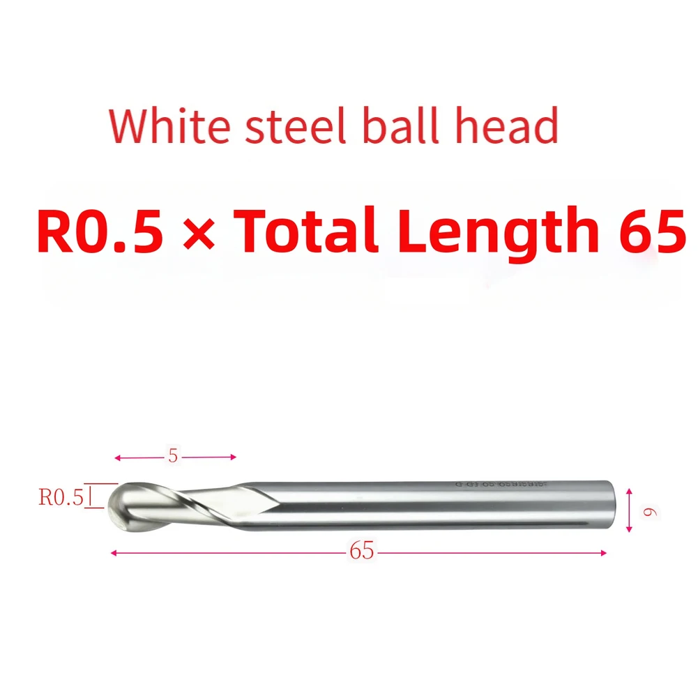 HSS Ball Nose End Mill Straight Shank High Steel R0.5 - R3 Double-Edge Ball End Mill For CNC/CNC Engraving Machines Power Tool
HSS Ball Nose End Mill Straight Shank High Steel R0.5 - R3 Double-Edge Ball End Mill For CNC/CNC Engraving Machines Power Tool