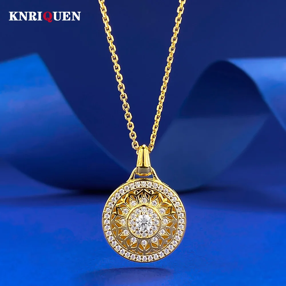 Retro 18K Gold Plated 925 Sterling silver High Carbon Diamond Means Lucky Pendant Necklace for Women Wedding Party Fine Jewelry
Retro 18K Gold Plated 925 Sterling silver High Carbon Diamond Means Lucky Pendant Necklace for Women Wedding Party Fine Jewelry