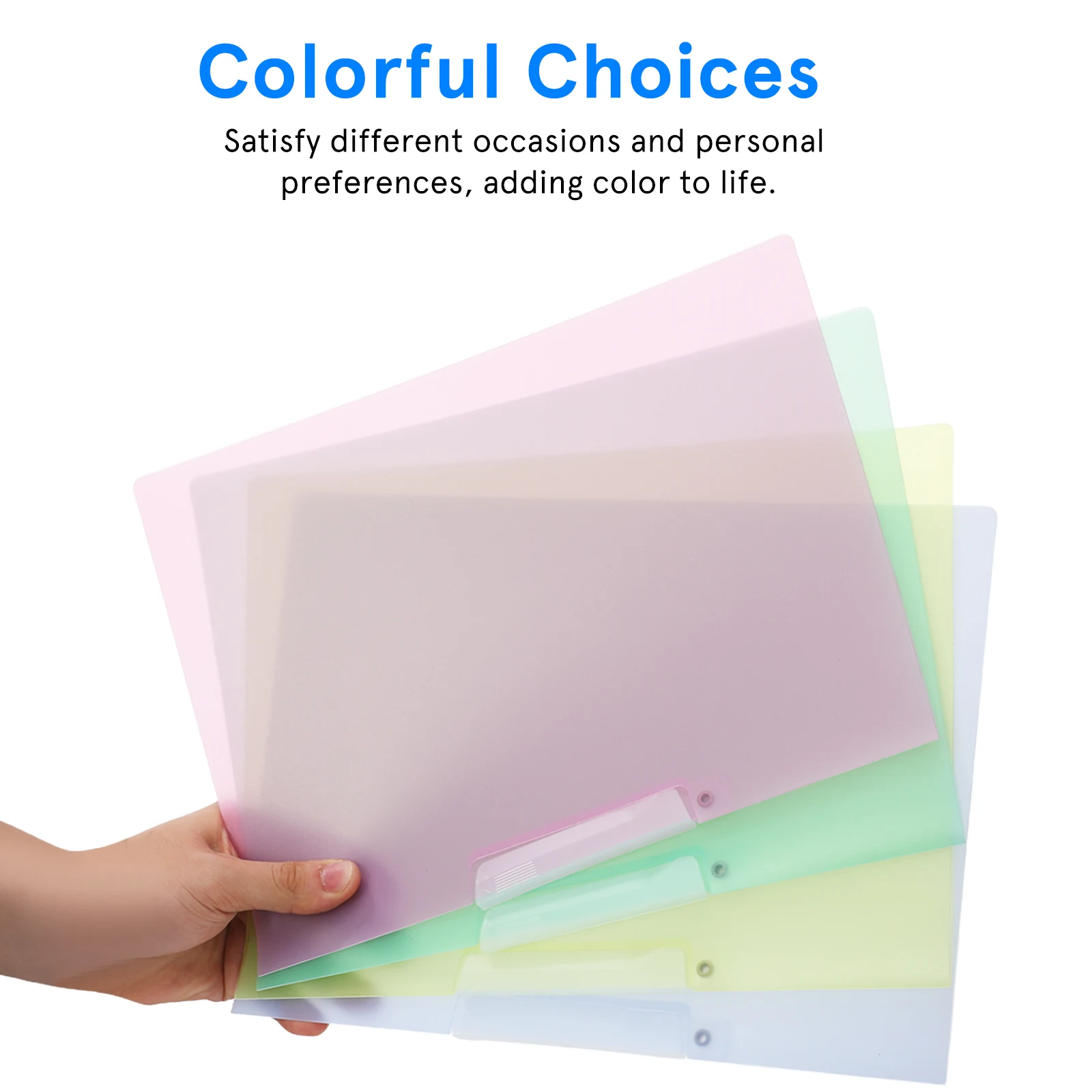 8pcs File Folders A4 Size Plastic Folders with Swing Clip Report Covers Presentation Binder for School Business Office Supplies
8pcs File Folders A4 Size Plastic Folders with Swing Clip Report Covers Presentation Binder for School Business Office Supplies