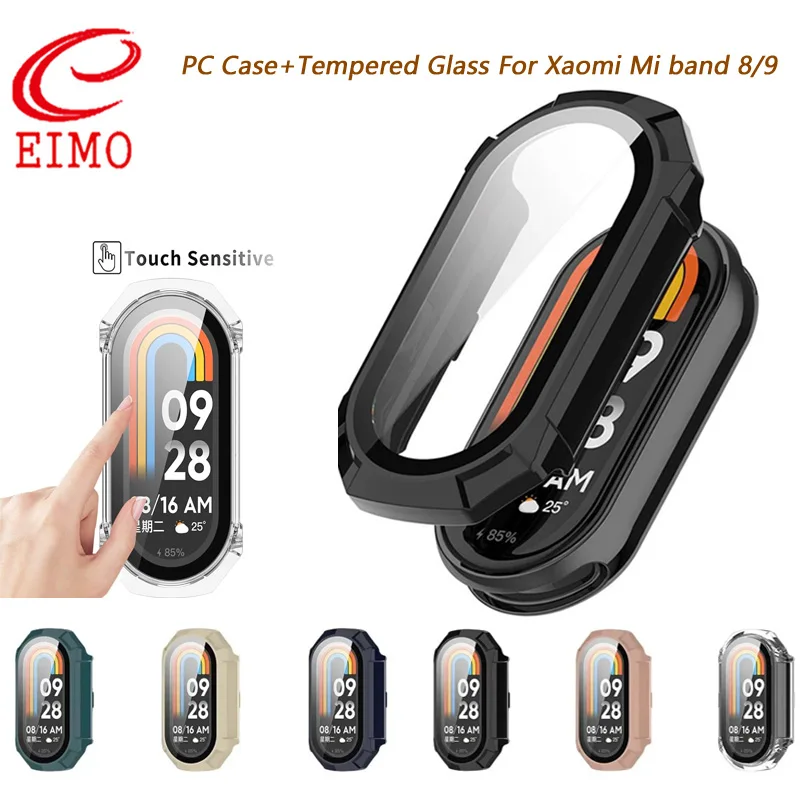Чехол с полным покрытием для Xiaomi mi Band 8/9/NFC, защитная пленка для экрана, жесткий чехол-бампер из ПК с пленкой из закаленного стекла, аксессуары для mi band 9,
Чехол с полным покрытием для Xiaomi mi Band 8/9/NFC, защитная пленка для экрана, жесткий чехол-бампер из ПК с пленкой из закаленного стекла, аксессуары для mi band 9,