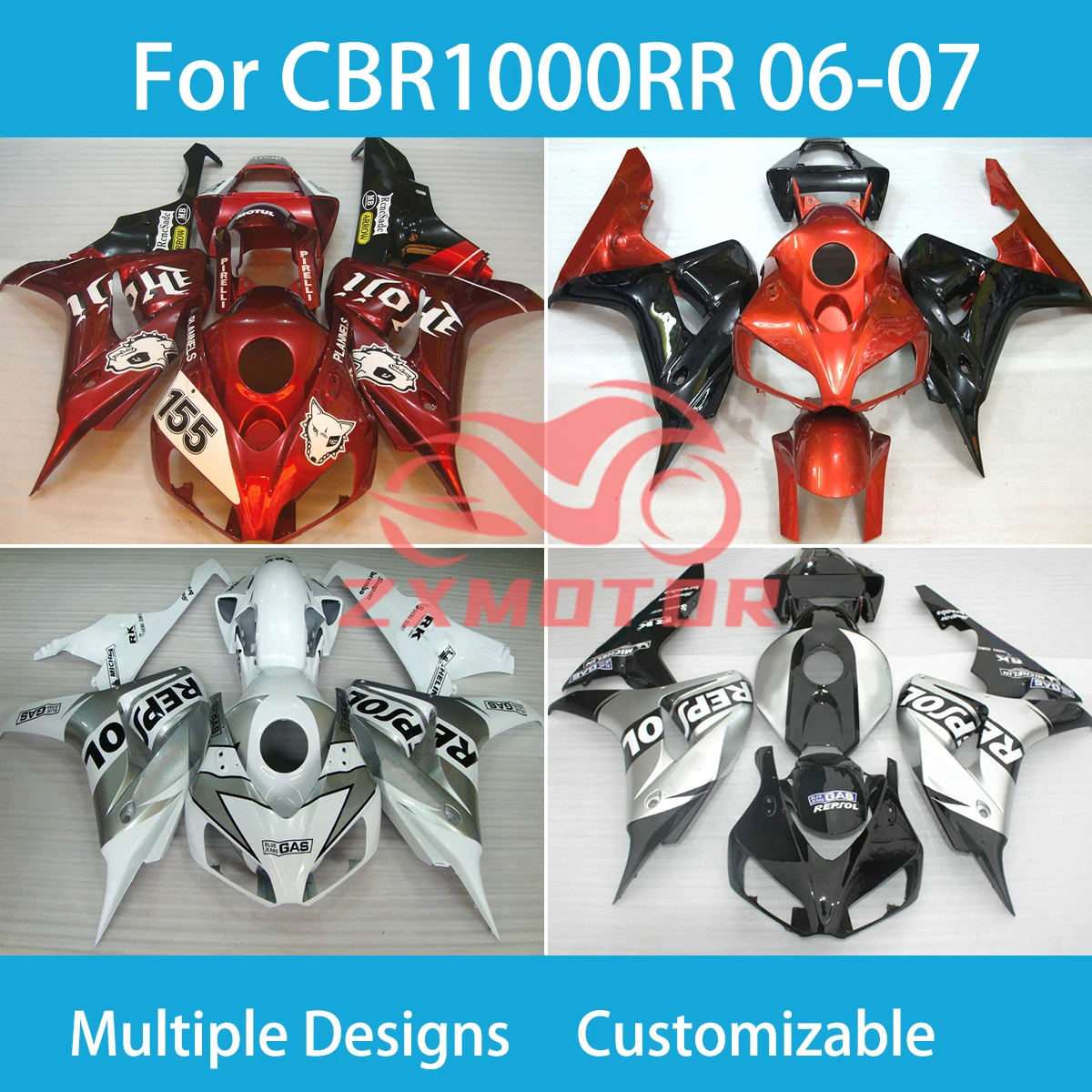 CBR1000RR 2006 2007 ABS Plastic Fairings for Honda CBR 1000RR 06 07 Motorcycle Body Parts Full Set Fairing Kit New
CBR1000RR 2006 2007 ABS Plastic Fairings for Honda CBR 1000RR 06 07 Motorcycle Body Parts Full Set Fairing Kit New